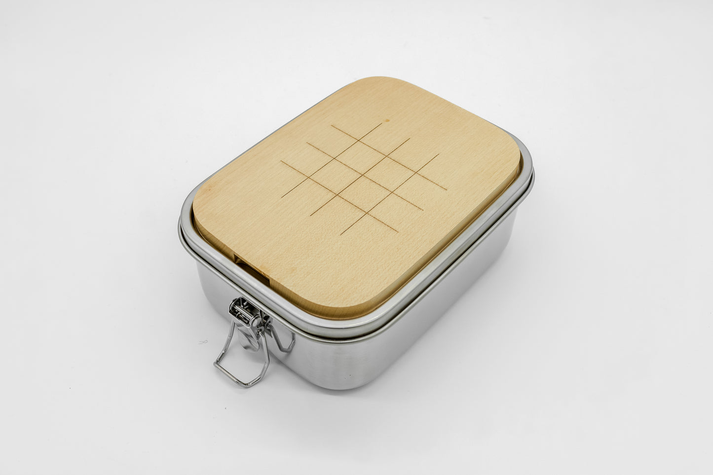 Gipfelstürmer Servierdose mit Schneidebrett-Deckel – Bergmotiv