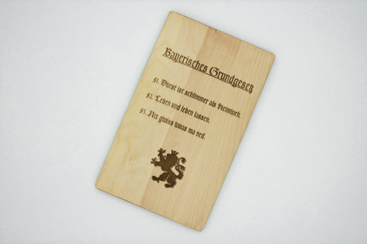 Schneidebrett - Bayerisches Grundgesetz